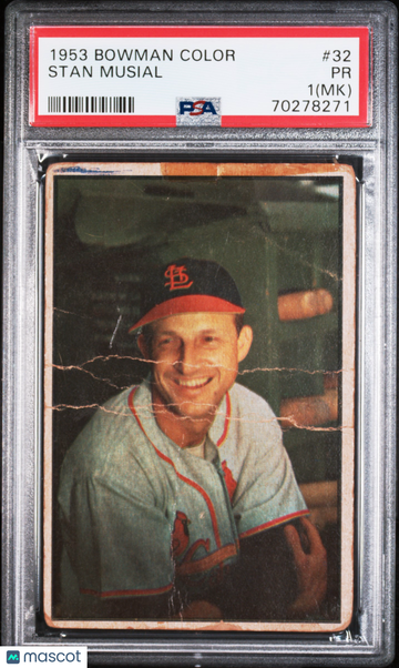1953 Bowman Color Stan Musial #32 MK PSA 1