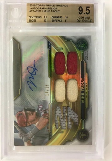 Mike Trout 2019 Topps Triple Threads Autograph
