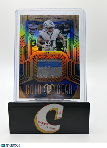 2022 Panini Gold Standard Gold Gear Amon-Ra St. Brown #GG-AST Jersey Patch Memorabilia