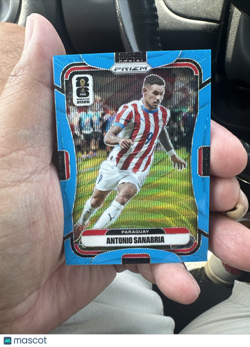 2026 Panini Prizm Light Blue Wave #344 Antonio Sanabria Paraguay FIFA World Cup Soccer Card