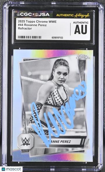 2025 Topps Chrome WWE Roxanne Perez #44 Refractor CGC Authentic JSA Auto Authentic