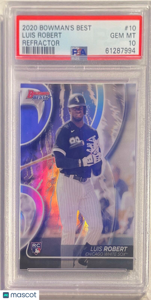 2020 Bowman's Best Luis Robert #10 Refractor PSA 10