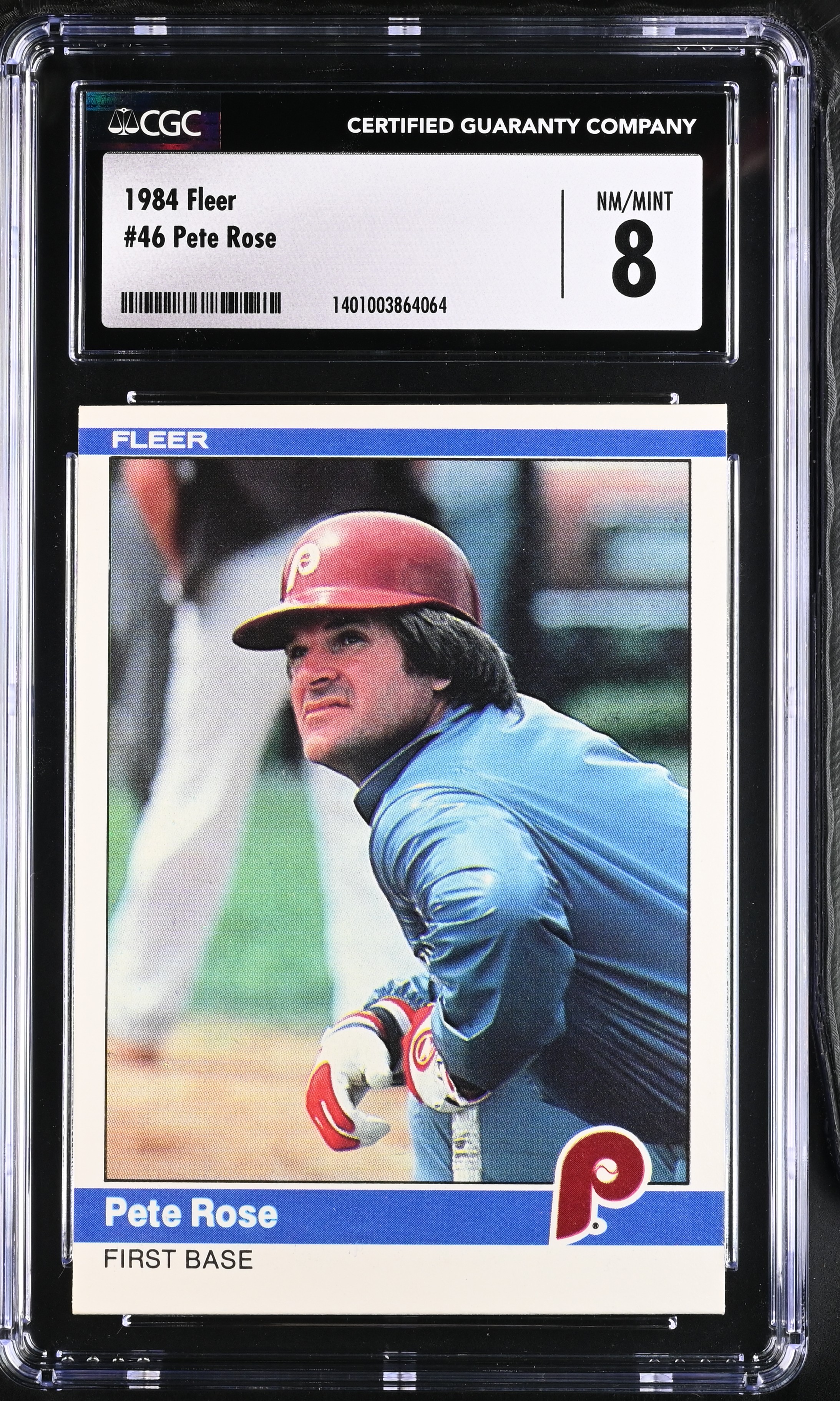 1984 Fleer Pete Rose #46 CGC 8 P1366