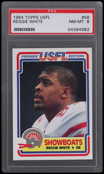 1984 Topps USFL Reggie White PSA 8