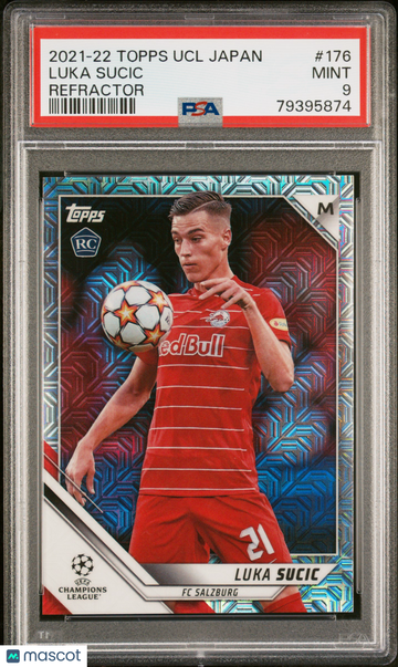 2021-22 Topps UEFA Champions League Japan Edition Luka Sucic #176 Refractor PSA 9
