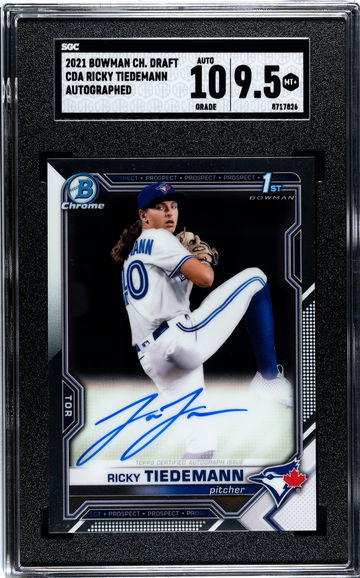 Ricky Tiedemann Auto 2021 Bowman Chrome Draft CDA-RTI