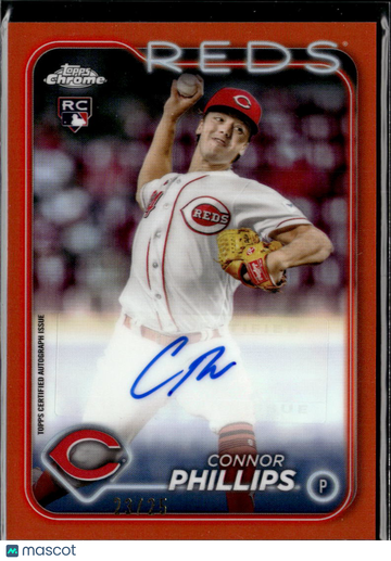 2024 Topps Chrome Connor Phillips #AC-CP Orange Refractor /25 RC