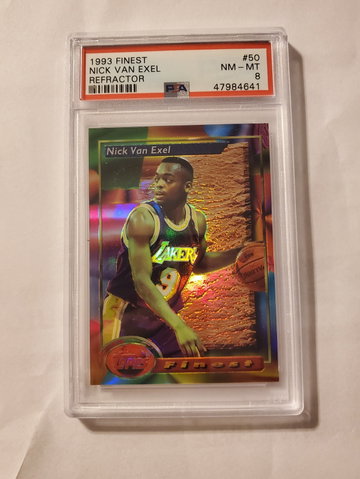Nick Van Exel 1993 Finest RC Refractor PSA 8
