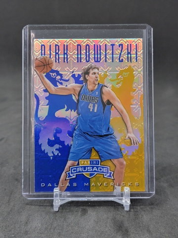 2012 crusade yellow blue dirk nowitzki prizm refractor 