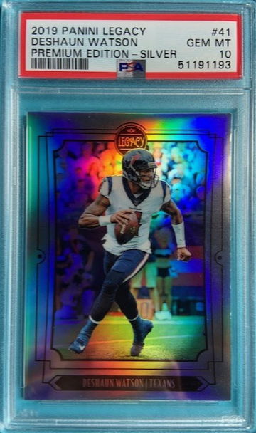 2019 Panini Legacy Premium Silver Prizm Deshaun Watson #41 PSA 10 Gem Mint Pop 2