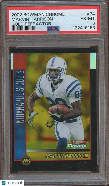 2002 Bowman Chrome Marvin Harrison PSA 6