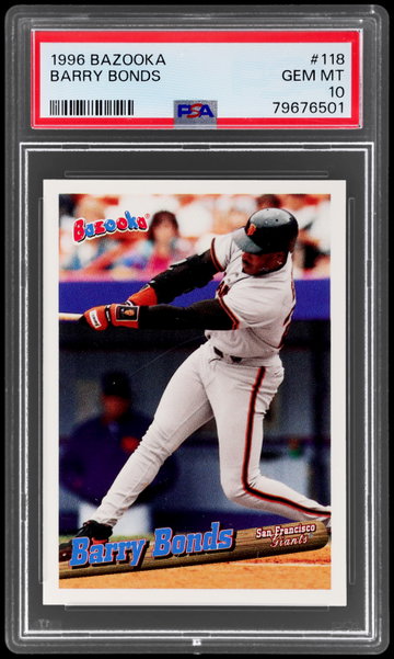1996 Bazooka Barry Bonds PSA 10