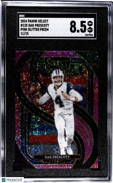 2024 Panini Select Dak Prescott #125 Pink Glitter Prizm SGC 8.5