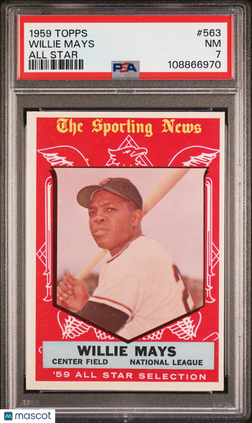 1959 Topps Willie Mays #563 All Star PSA 7