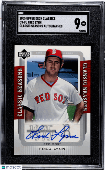 2005 Upper Deck Classics Fred Lynn #CS-FL Seasons Autograph SGC 9