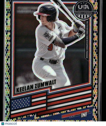 2026 Panini USA Baseball Stars & Stripes Prizm Keelan Zumwalt #193 Snakeskin