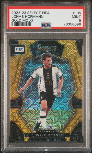 2022 PANINI JONAS HOFMANN SELECT FIFA GOLD MOJO #135 PSA 9