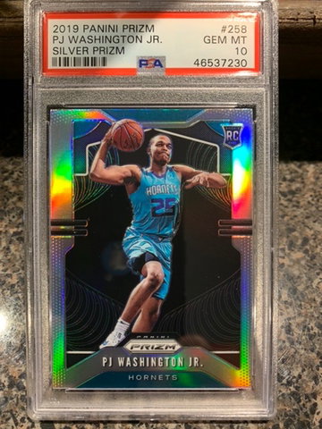 2019 Psa 10 PJ Washington Silver Prizm 