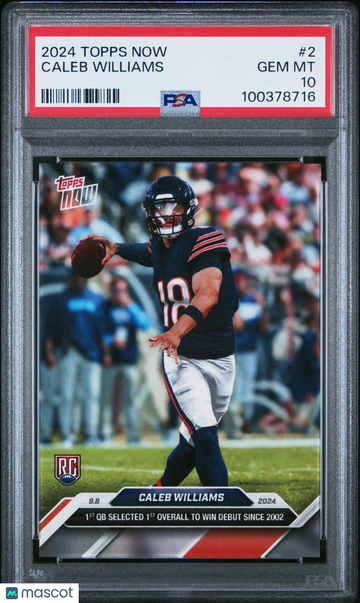 2024 Topps Now Caleb Williams #2 Rookie PSA 10