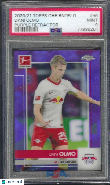 2020 Topps Chrome Bundesliga Dani Olmo #56 Purple Refractor PSA 9