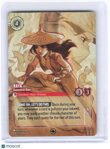 Azurite Sea Raya - Kumandran Rider Foil Enchanted #214/204