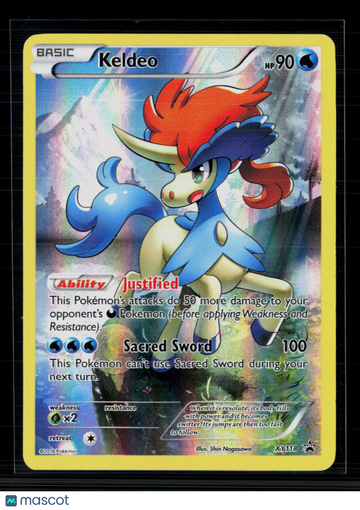 2016 Generations Keldeo Holo Black Star Promo FA #XY118