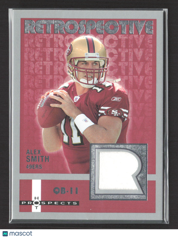 2006 Fleer Hot Prospects Retrospective Alex Smith #RE-AS Game-Used Jersey
