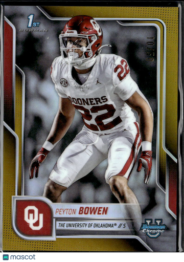 Peyton Bowen 2024 Bowman Chrome University Gold Refractor Oklahoma Sooners