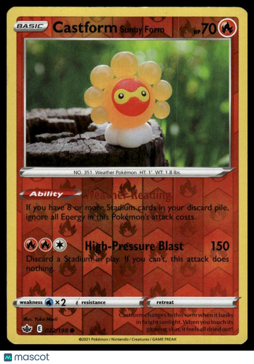 SWSH06: Chilling Reign Common Reverse Holo #022/198