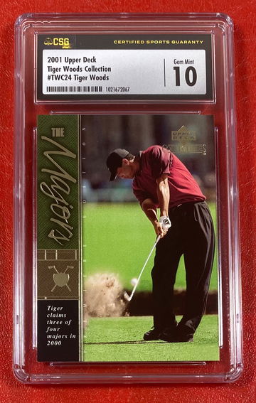 Tiger Woods 2001 Upper Deck Tiger Woods Collection #TWC24 RC Rookie GolfCard CSG 10 