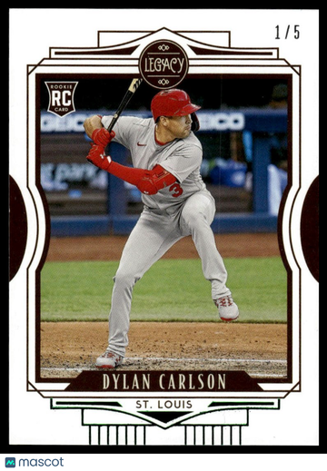 2021 Panini Chronicles Dylan Carlson #10 Legacy Green SN RC