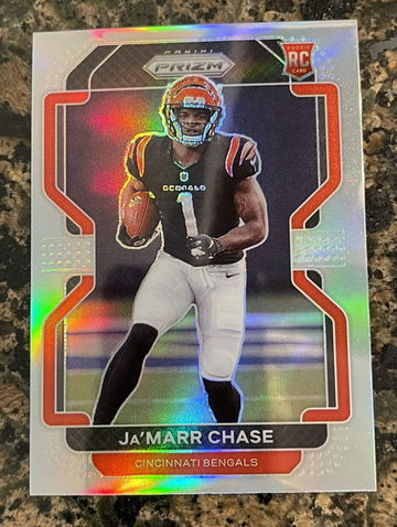 2021 Panini Prizm Rookie Variation Silver Prizm Ja'Marr Chase #V-337 Rookie RC A