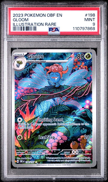 2023 Pokemon Obsidian Flames Illustration Rare Gloom #198 PSA 9