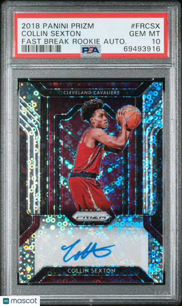 2018 Panini Prizm Fast Break Rookie Autographs Collin Sexton #FRCSX Autograph PSA 10