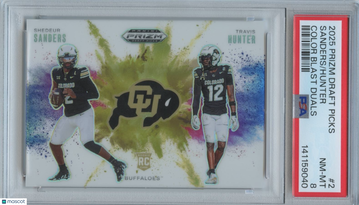 2025 Shedeur Sanders Travis Hunter Rookie PSA 8