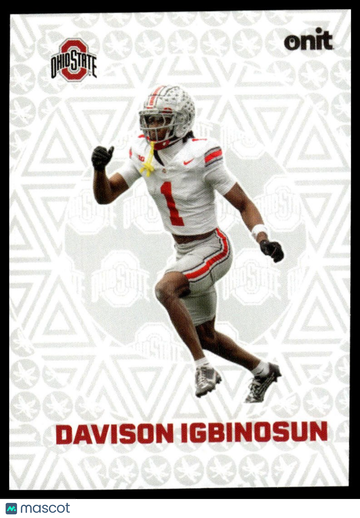 2025 ONIT Athlete Ohio State Buckeyes Davison Igbinosun #F-26 Fusion Whiteout