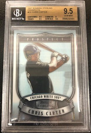 2007 Bowman Sterling Chris Carter Prospects #CC BGS 9.5