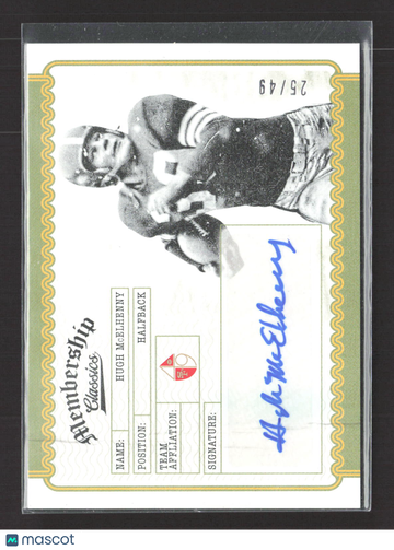 2017 Panini Classics Membership Classics Hugh McElhenny #MA-HM /97