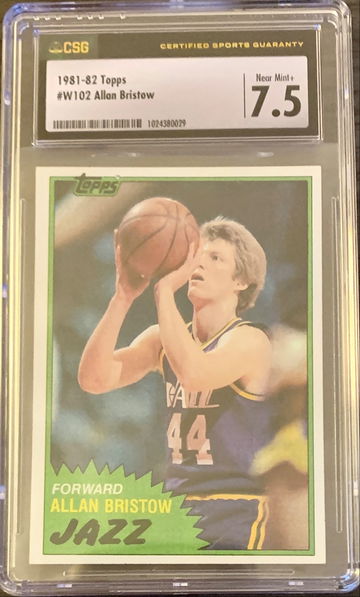 1981 - 82 Topps Basketball #102- West - Allan Bristow - Graded - CSG 7.5 NM+ WOW