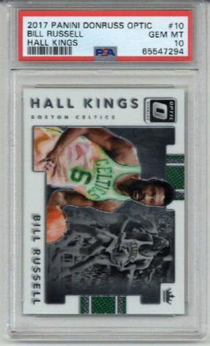 2017 PANINI DONRUSS OPTIC HALL KINGS #10 BILL RUSSELL CELTICS PSA 10