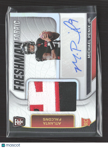 2025 Panini Totally Certified Freshman Fabric Penix Jr Falcons RC Patch Auto FFS-MPJ Football Card