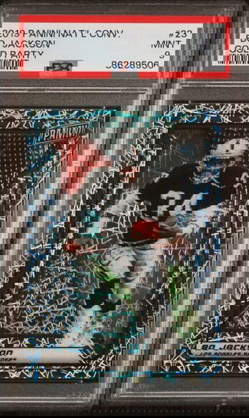 2019 Panini National Conv VIP Gold Party Lazer Prizm Bo Jackson PSA 9 Raiders