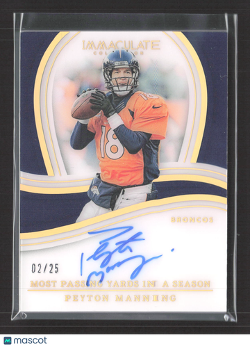 2023 Panini Immaculate Collection Immaculate Records Peyton Manning #IR-PMA /25