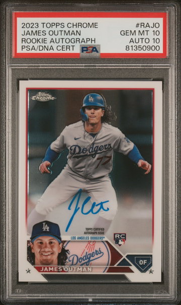 2023 Topps Chrome Rookie Autograph James Outman #RAJO PSA 10