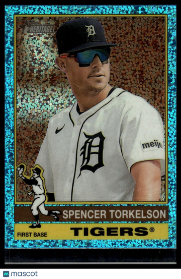 2025 Topps Heritage Spencer Torkelson #81 Chrome Light Blue Sparkle Refractor