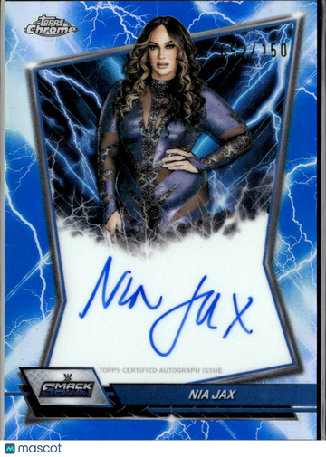 Nia Jax 2026 Topps Chrome WWE Blue Brand Chrome Autograph Auto /150 SmackDown