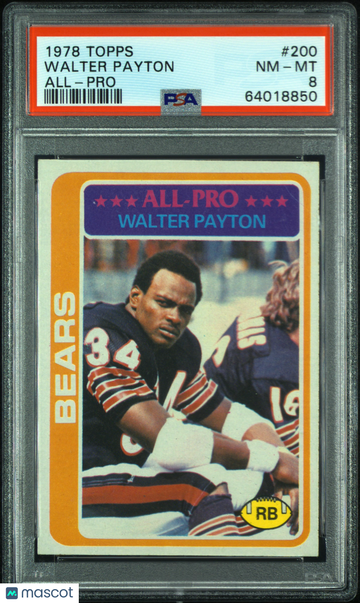 1978 Topps Walter Payton #200 All Pro PSA 8