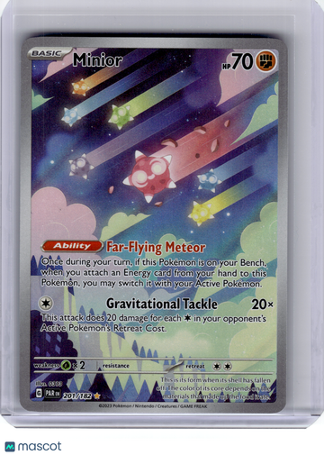 2023 Pokemon—Minior #201 Paradox Rift—Illustration Rare Holo