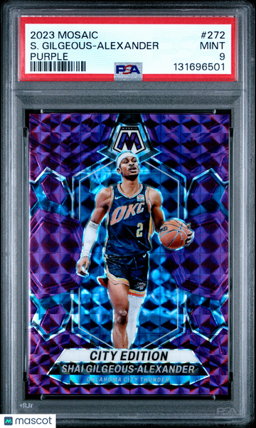 2023 Panini Mosaic S. Gilgeous-Alexander #272 Purple PSA 9