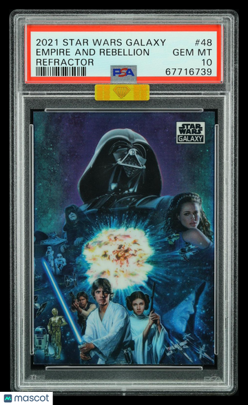 2021 Topps Chrome Star Wars Galaxy Empire and Rebellion #48 Refractor MBA 10